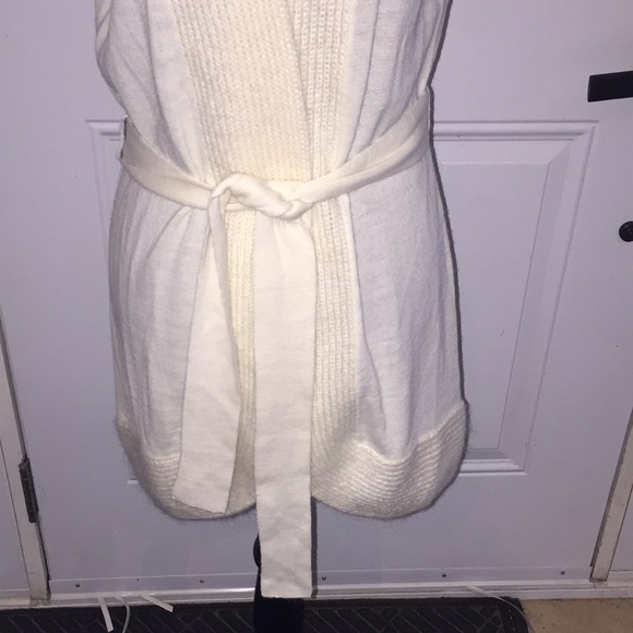 Bandolera Ladies Belted Cardigan Sweater Cream Size 12 - Picture 5 of 11